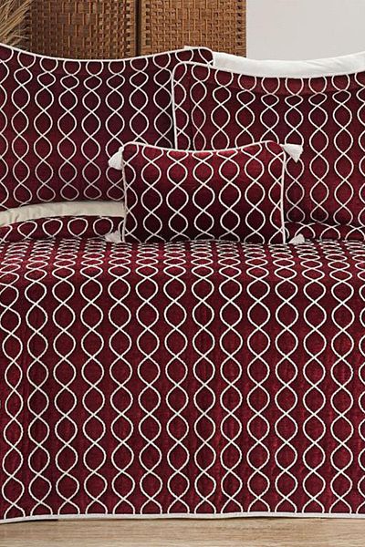 Çeyiz Diyarı Brillance Double Bedspread Claret Red