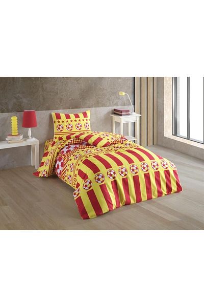 Çeyiz Diyarı Set de husă de pilota unică cu model de evantai, galben și roșu