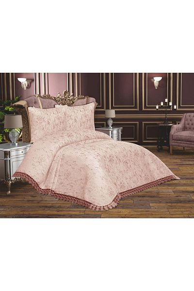 Çeyiz Diyarı French Laced Dowry Cloud Bedspread Powder