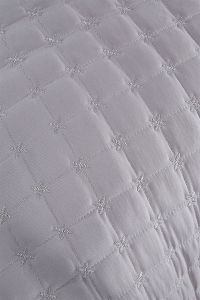 Çeyiz Diyarı Star Single Quilted Bedspread Gray