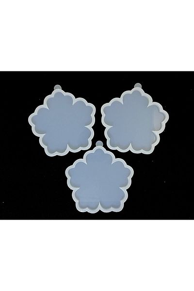 Aj Resincraft 3-Piece Epoxy Silicone Mold - Flower Coaster