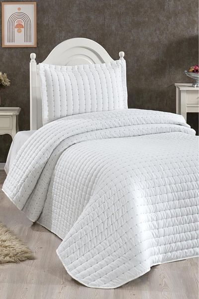 Çeyiz Diyarı Dublin Single Quilted Bedspread Cream