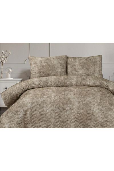 Çeyiz Diyarı Elissa Double Velvet Bedspread Beige
