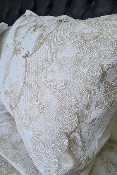 Çeyiz Diyarı French Laced Dowry 6 Piece Pique Set Wormwood Cream - Cappucino