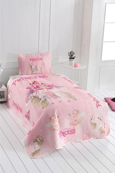 Çeyiz Diyarı Πούδρα για μονό κάλυμμα κρεβατιού Princess Teen and Children Printed