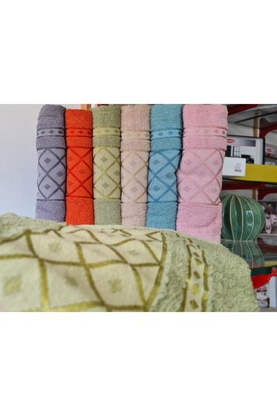 Çeyiz Diyarı Набір рушників для рук і обличчя з 6 предметів з візерунком баклава