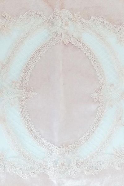 Çeyiz Diyarı French Laced Orchid Velvet Σετ Σαλονιού 5 τεμαχίων σε σκόνη