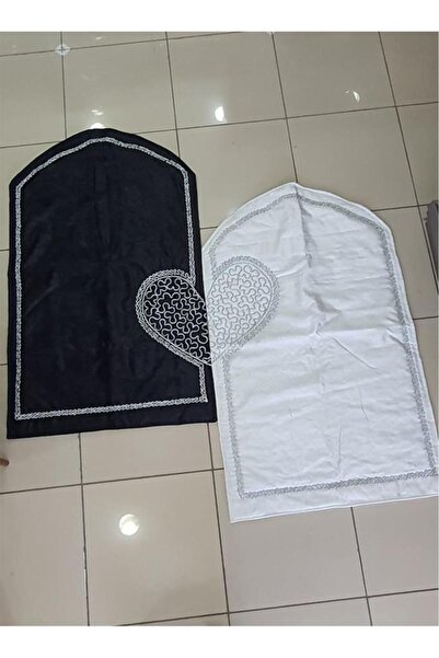 Çeyiz Diyarı Set de covoare de rugăciune din catifea Sevda de 2 piese, negru ...