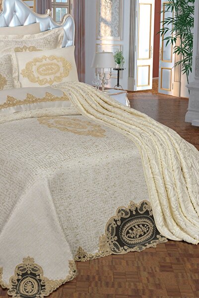 Çeyiz Diyarı Dowry Fiona 10 Piece Bridal Set Cream