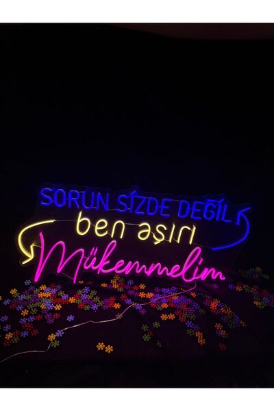 vinyuup Sorun Sizde Değil - Salon Dekoratif Duvar Aydınlatması Neon Led Yazı ...