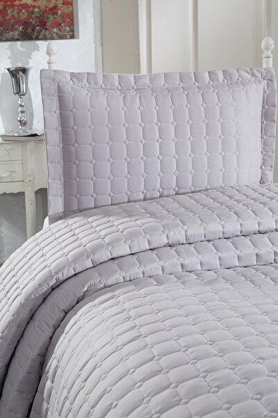 Çeyiz Diyarı Estiva Tek Kişilik Yatak Örtüsü Gri