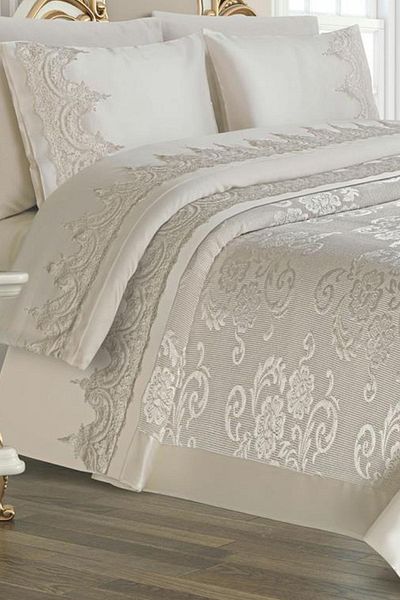 Çeyiz Diyarı Violet Bridal Set 7 Pieces Cream