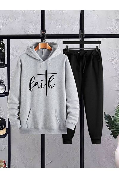 mercoledi Set de trening negru unisex - Hanorac supradimensionat, imprimat
