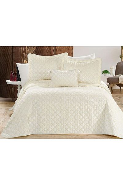 Çeyiz Diyarı Brillance Double Bedspread Cream Cream