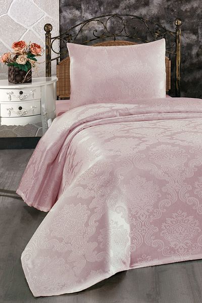 Çeyiz Diyarı Pudră de cuvertură de pat Jacquard Chenille