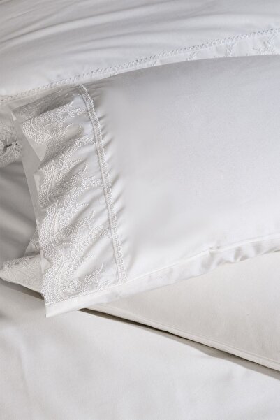 Çeyiz Diyarı Fransız Dantelli Elani Çeyizlik Nevresim Takımı Krem