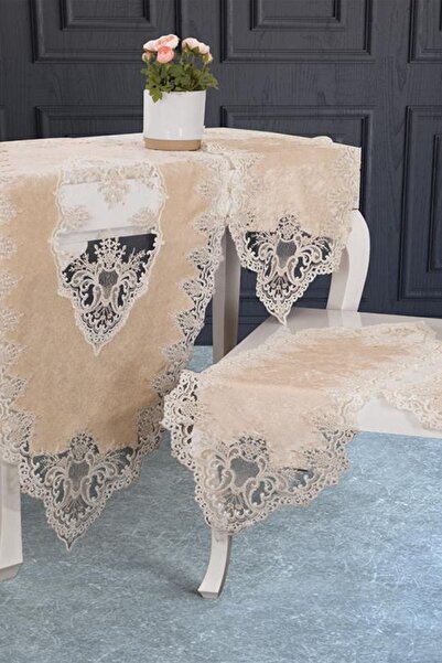 Çeyiz Diyarı Dnevni boravak Hyacinth Velvet, 5 delova - Cappuccino