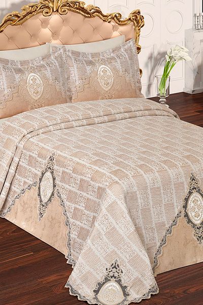 Çeyiz Diyarı Çeyizdiyarı Jesica 6 Piece Chenille Pique Set Beige