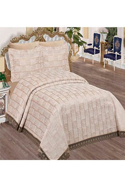 Çeyiz Diyarı Mejde 6 Piece Chenille Pique Set Beige