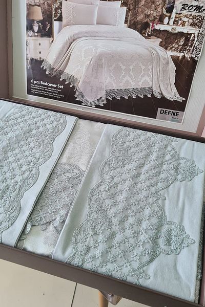 Çeyiz Diyarı Roma Dowry Double Pique Set Gray
