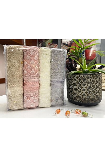 Çeyiz Diyarı Набір мереживних рушників Derska 4 шт.