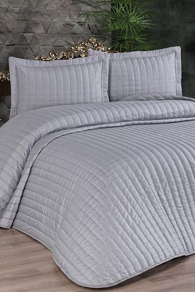 Çeyiz Diyarı Dublin Double Quilted Bedspread Gray