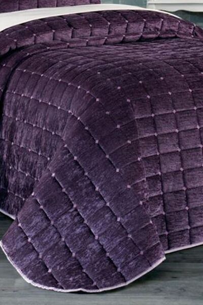 Çeyiz Diyarı Mürdüm Tek Kişilik Yatak Örtüsü