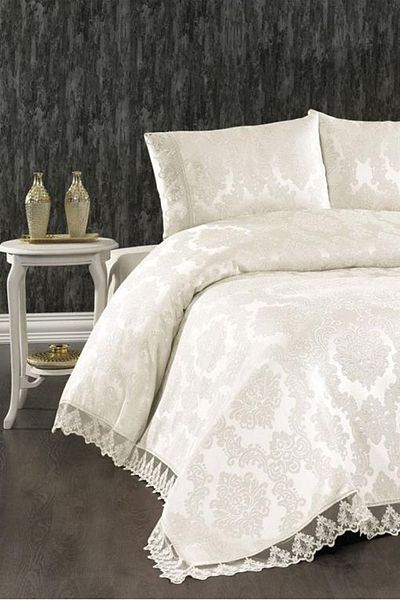 Çeyiz Diyarı Demontis Double Bedspread Cream