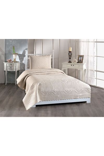 Çeyiz Diyarı Ultrazvukový prošívaný přehoz na jednolůžko Sena Open Cappucino