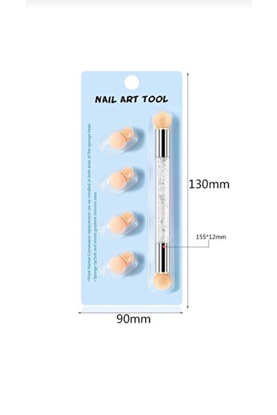 FREELADY Kalıcı Oje Süsleme Ombre Sünger Fırça Seti