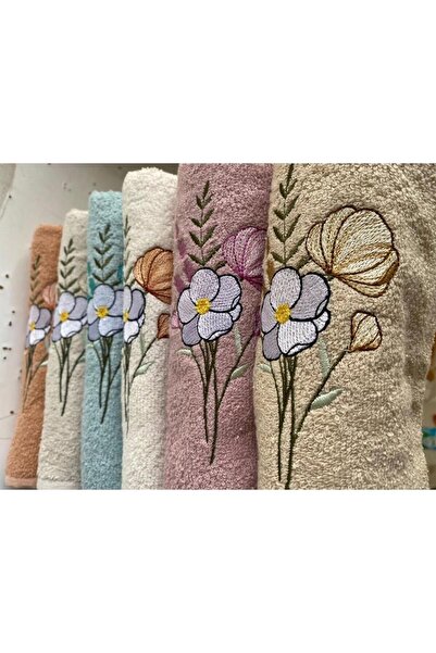 Çeyiz Diyarı Набір рушників для обличчя з вишивкою Маргаритка 6 шт