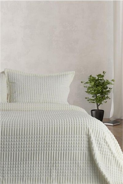 Çeyiz Diyarı Merino Modern Line - Σετ Κρεμ κουβέρτα για ένα άτομο