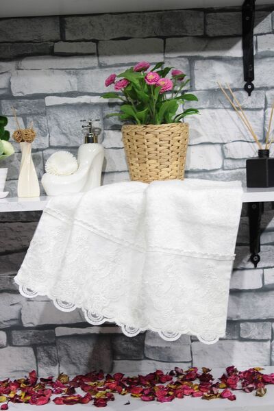 Çeyiz Diyarı French Lace Legend Hand Face Towel - 3 Colors