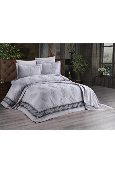 Çeyiz Diyarı Çeyizdiyarı Barbara 6 Piece Chenille Pique Set Gray