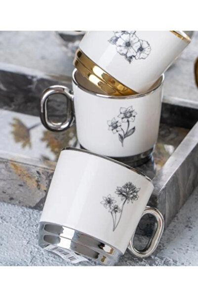 YzHome 220ml Luxury Porcelain Gilded Acar Mug Cup - 1 Piece