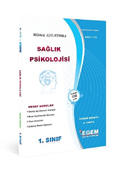 Egem Eğitim Yayınları Aöf 1. Sınıf Sağlık Psikolojisi ( Iı.yarıyıl)