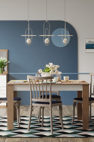 SANDALİE Alvin Sabit 6 Kişilik Salon&Mutfak Yemek Masası - Atlantik Çam