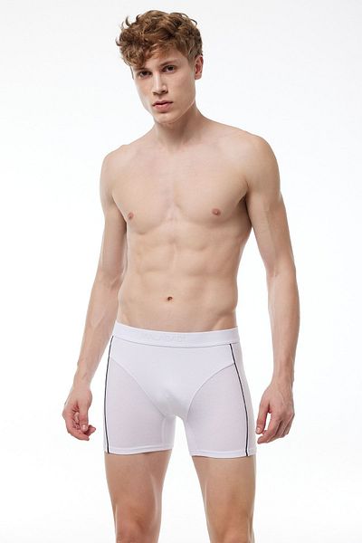 Malabadi Ανδρικό White Piping Modal Boxer 017