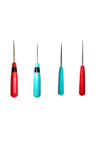 hodbehod 4 Adet Kumaş Deri Delme Dikme Ayakkabı Tamir Dikiş Sökme Delikli ve ...