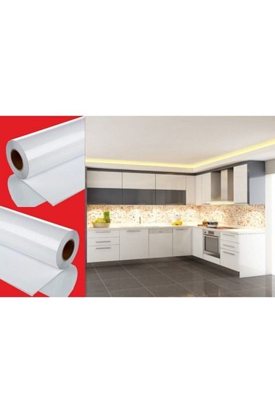 efe afiş Kitchen Cabinet And Furniture Covering Lacquer Look Foil White Color Sticker 100cm X 150cm Dimensions