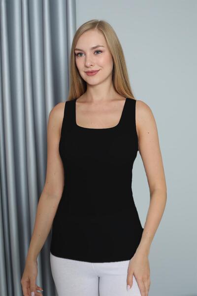 CONFEO Чорна модальна майка з товстими бретелями для жінок - C2T1N0O108