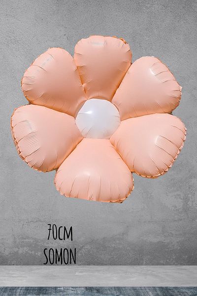 PEKSHOP 70cm Salmon Daisy Foil Balloon