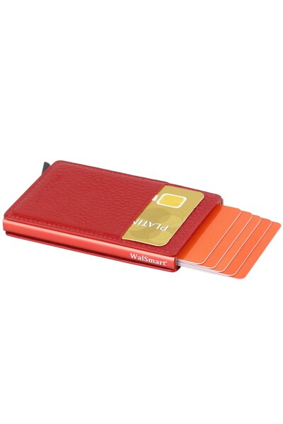 WalSmart Pocket Leather Wallet with Smart Mechanism