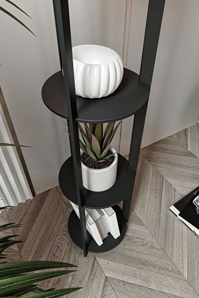 aynur abacur RADIANTE YUVARLAK RAFLI LAMBADER BLACK