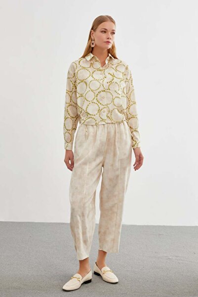 Zühre Desenli Cep Detaylı Gömlek G-0081