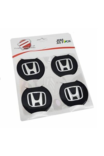 YED Honda Orijinal Tip Jant Göbeği Sticker(yapıştırma) Alüminyum 60 Mm 4'lü S...