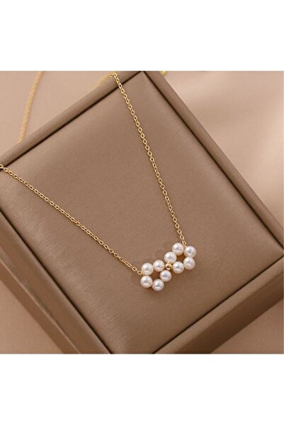 GO Sİ ON Water Flower Pearl Necklace Women's Necklace