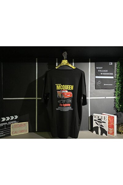 west village wardrobe 2'li McQueen,Sally baskılı oversize couple t-shirt