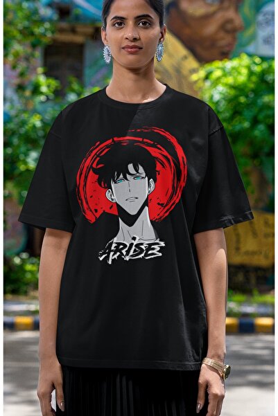 Fuddy Moda Tricou unisex oversize cu imprimeu Arise Anime - imprimat cu nivel...