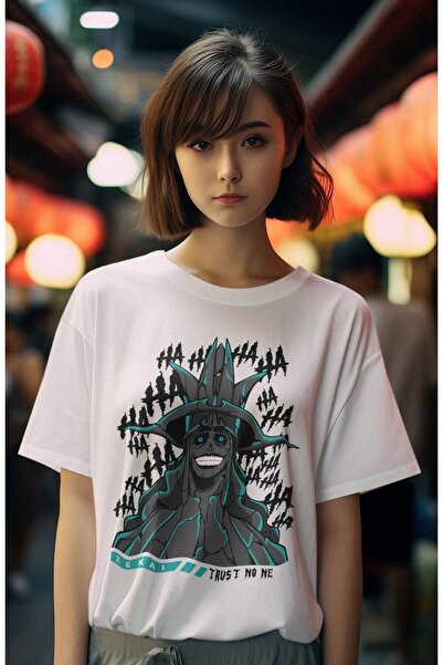 Fuddy Moda Zekai Bog statua Štampano unisex Oversize kroj majica